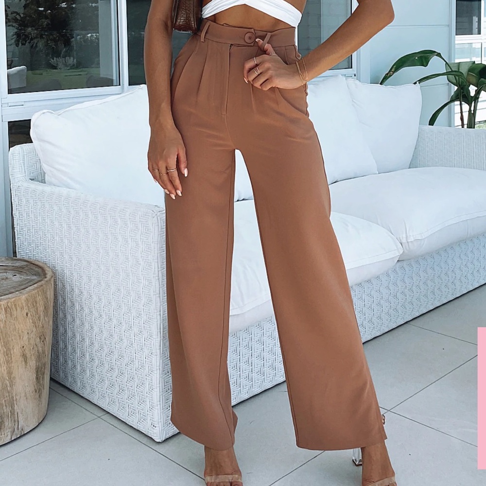 Press Pause Pants Terracotta -WHITE FOX